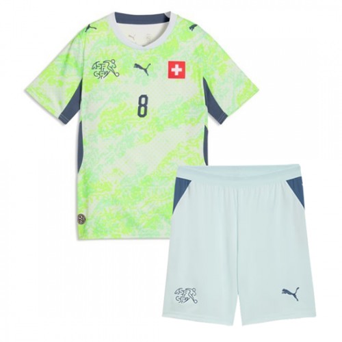 Schweiz Remo Freuler #8 Replika Bortatröja Barn VM 2026 Kortärmad (+ Korta byxor)